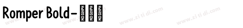 Romper Bold字体转换